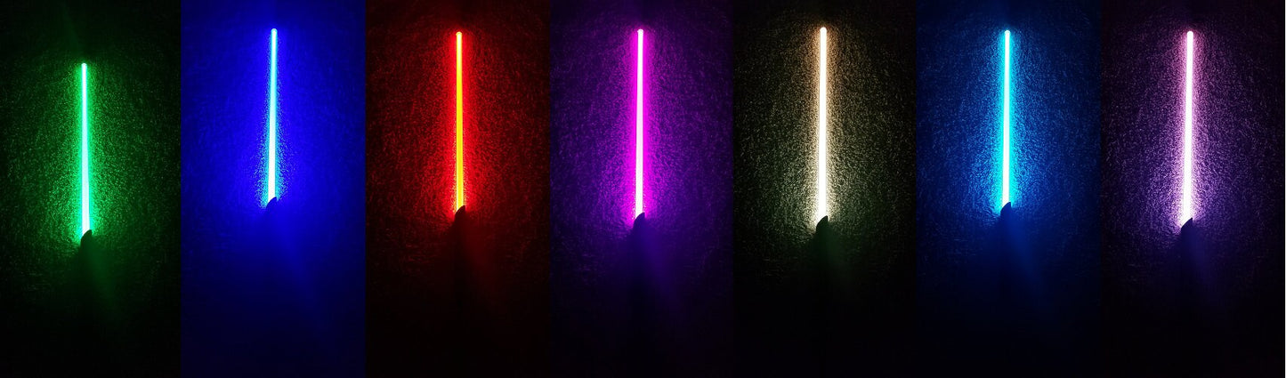 Lightsaber Color Change RGB Lightsaber Lamp Aluminum Hilt 7 Colors in one Star Wars Gift Bossaber Lamp Light wall Plug and USB "The Raver"