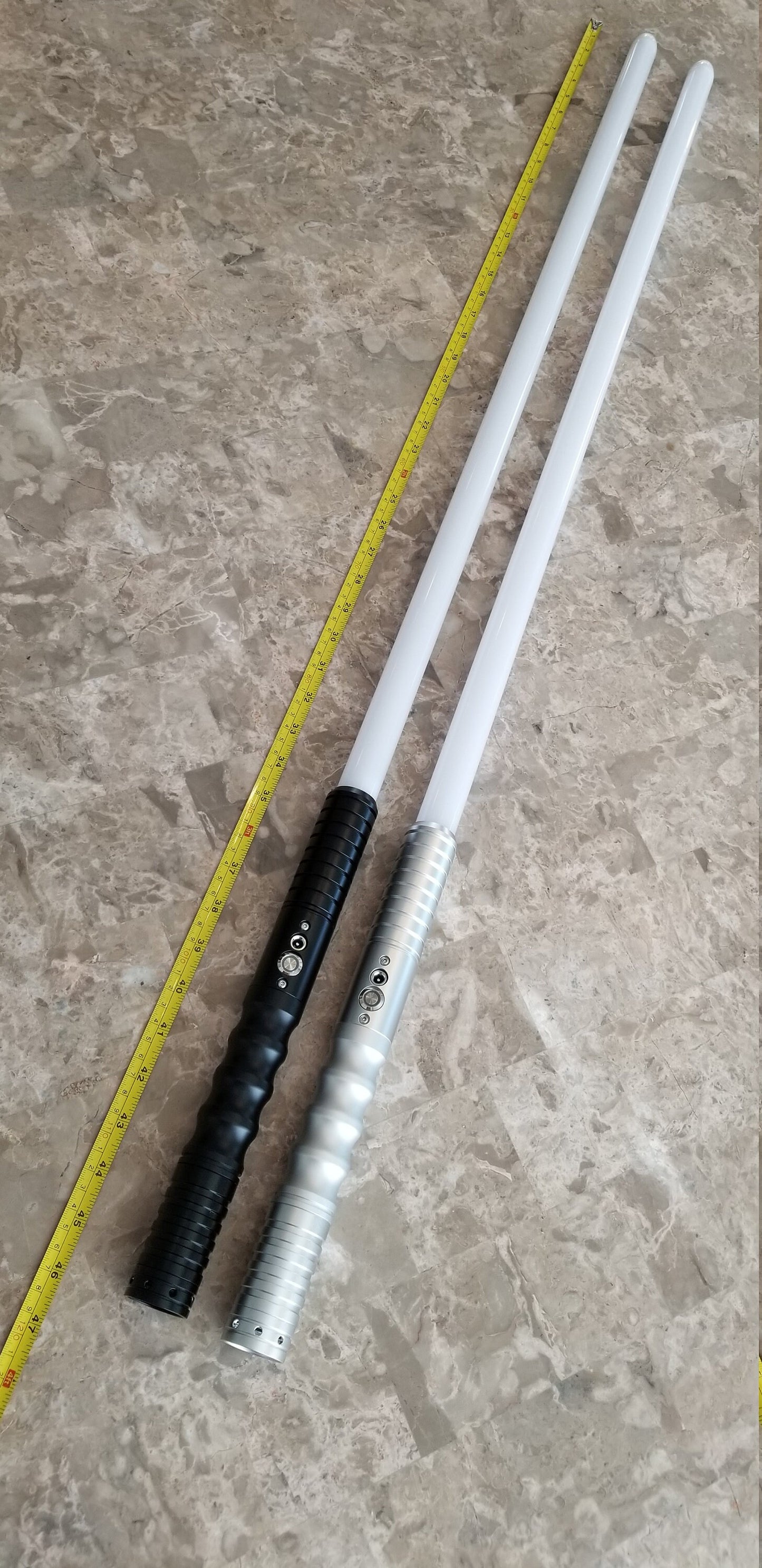 Lightsaber 16 Sound Color Change Durable Dueling Attractive Silver Hilt Bluetooth Connectivity RGB Star Wars Gift Bossaber "The Protector"