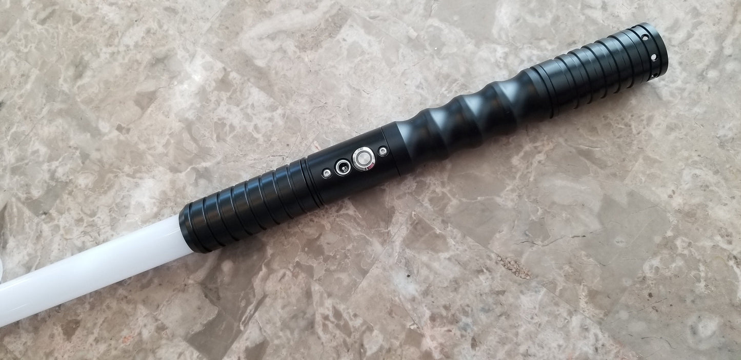 Lightsaber 16 Sound Color Change Durable Dueling Saber Attractive Black Hilt Bluetooth RGB Star Wars Gift Bossaber "The Protector"