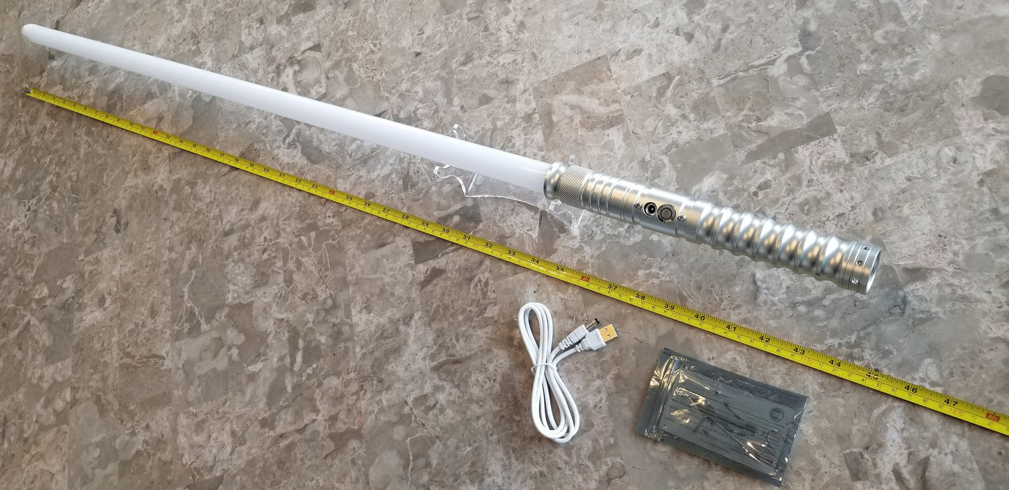 Lightsaber Color Change 16 Sound Bluetooth Durable Dueling Saber Silver Hilt RGB Light Saber Star Wars Gift Bossaber "Agent Saber"