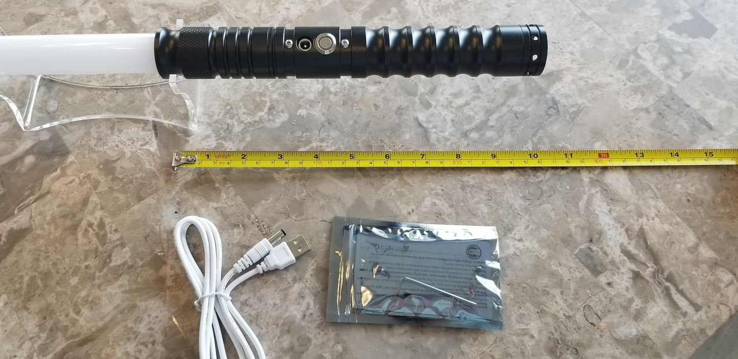 Lightsaber Color Change 16 Sound Light Saber Bluetooth Durable Dueling Saber Black Hilt Jedi Sith RGB Star Wars Gift Bossaber "Agent Saber"