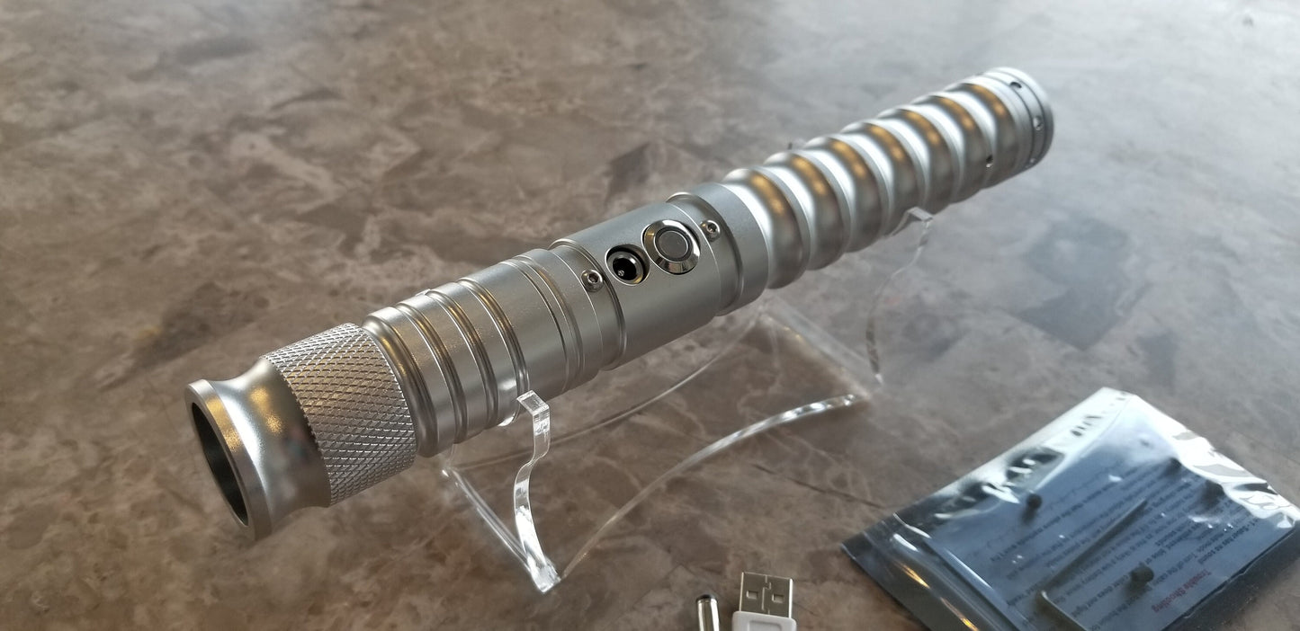 Lightsaber Color Change 16 Sound Bluetooth Durable Dueling Saber Silver Hilt RGB Light Saber Star Wars Gift Bossaber "Agent Saber"