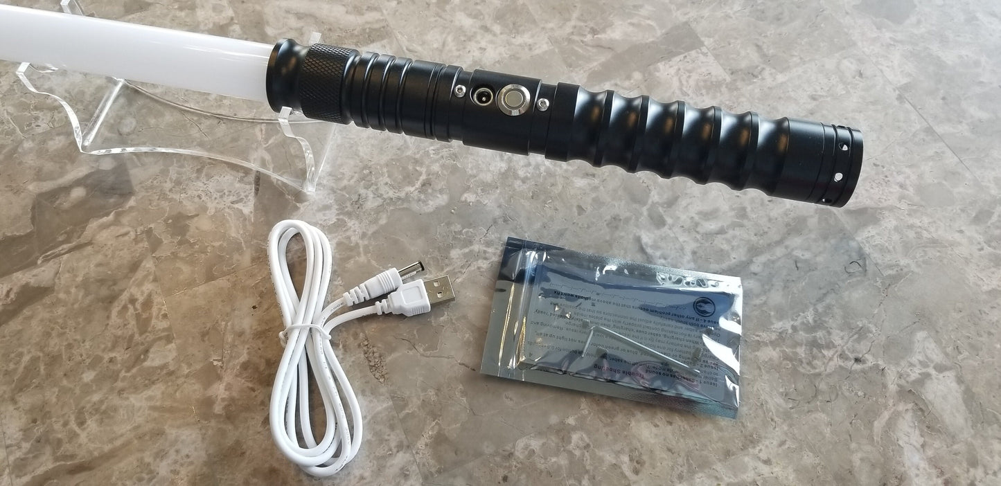 Lightsaber Color Change 16 Sound Light Saber Bluetooth Durable Dueling Saber Black Hilt Jedi Sith RGB Star Wars Gift Bossaber "Agent Saber"