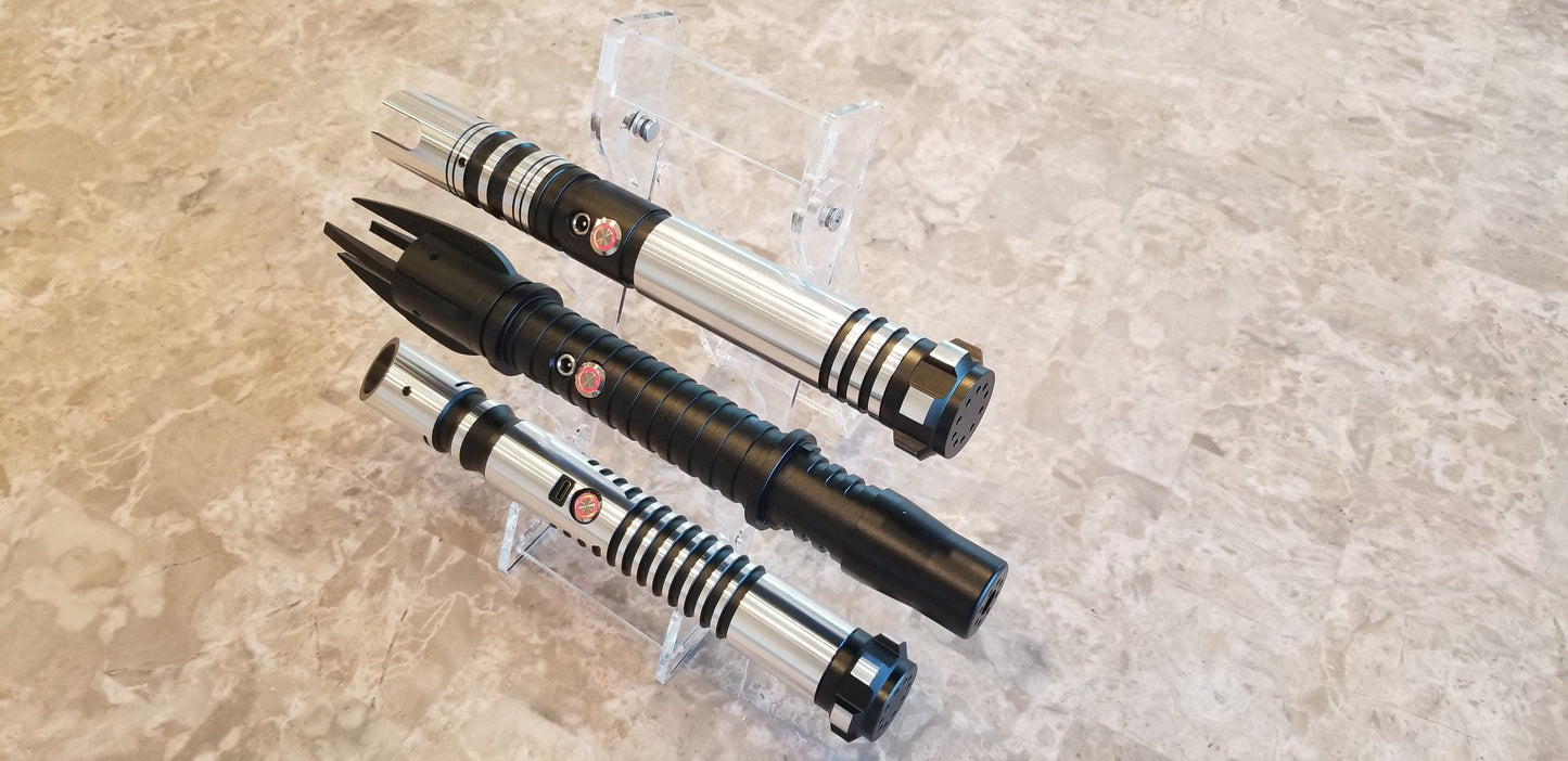 Lightsaber Display Stand Acrylic Lightsaber Stand Holder Extremely Durable Light Saber Rack Holds 3 Sabers Star Wars Bossaber
