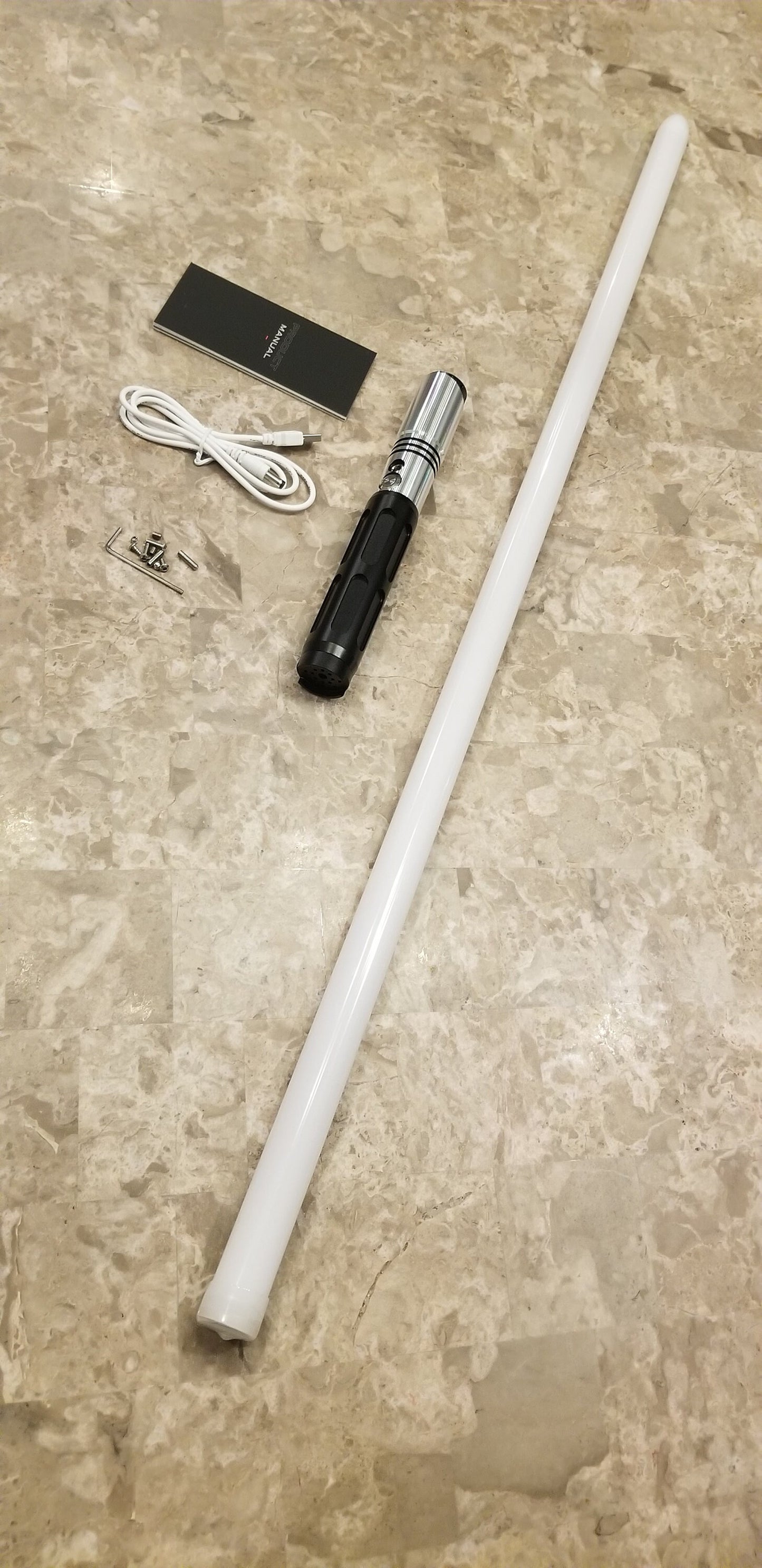 Lightsaber Any Color 16 Sound Bluetooth Durable Attractive Black Aluminum Light Saber Hilt Jedi Sith RGB Star Wars Gift Bossaber "Aurora"