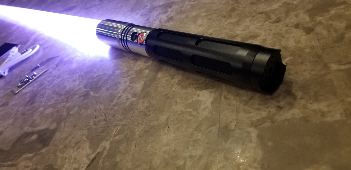 Lightsaber Any Color 16 Sound Bluetooth Durable Attractive Black Aluminum Light Saber Hilt Jedi Sith RGB Star Wars Gift Bossaber "Aurora"