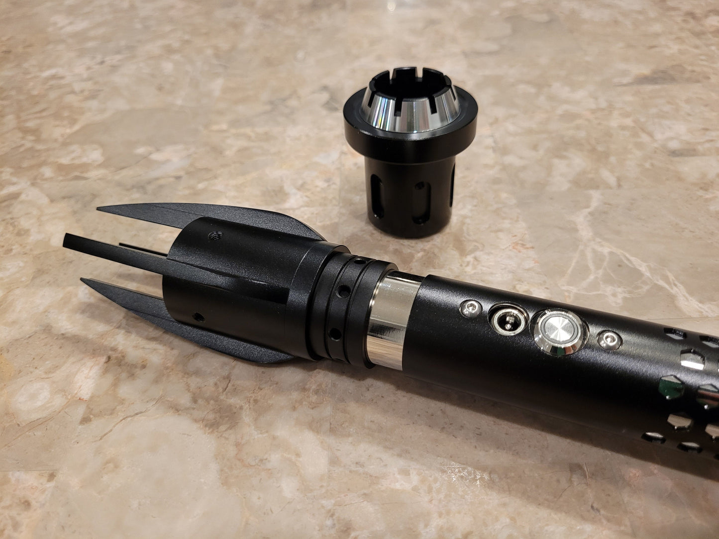 Lightsaber Part Forked Emitter Saber Part Light Saber Add On Sith Jedi Dark Side Light Side Custom Lightsaber Part Star Wars Bossaber