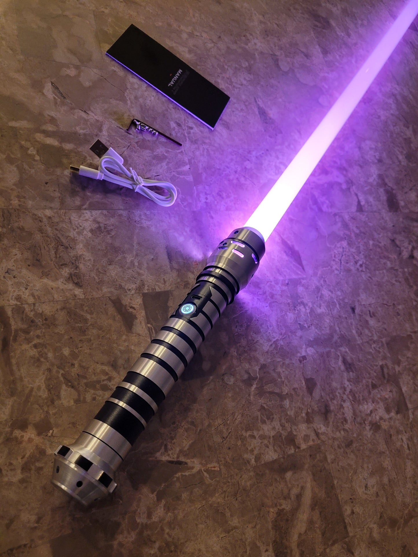 Color Changing Lightsaber with Sound – "IG Assassin Saber" Extremely Durable, Aluminum Hilt, Rounded Shaped Emitter, RGB, Star Wars Bossaber