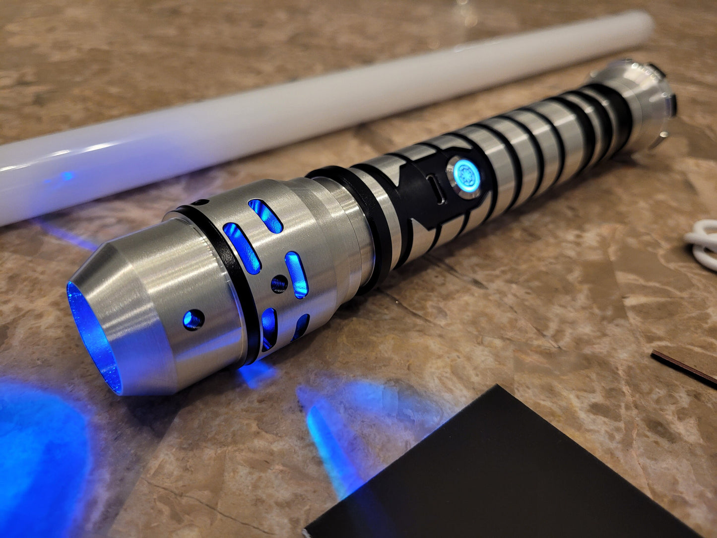 Color Changing Lightsaber with Sound – "IG Assassin Saber" Extremely Durable, Aluminum Hilt, Rounded Shaped Emitter, RGB, Star Wars Bossaber