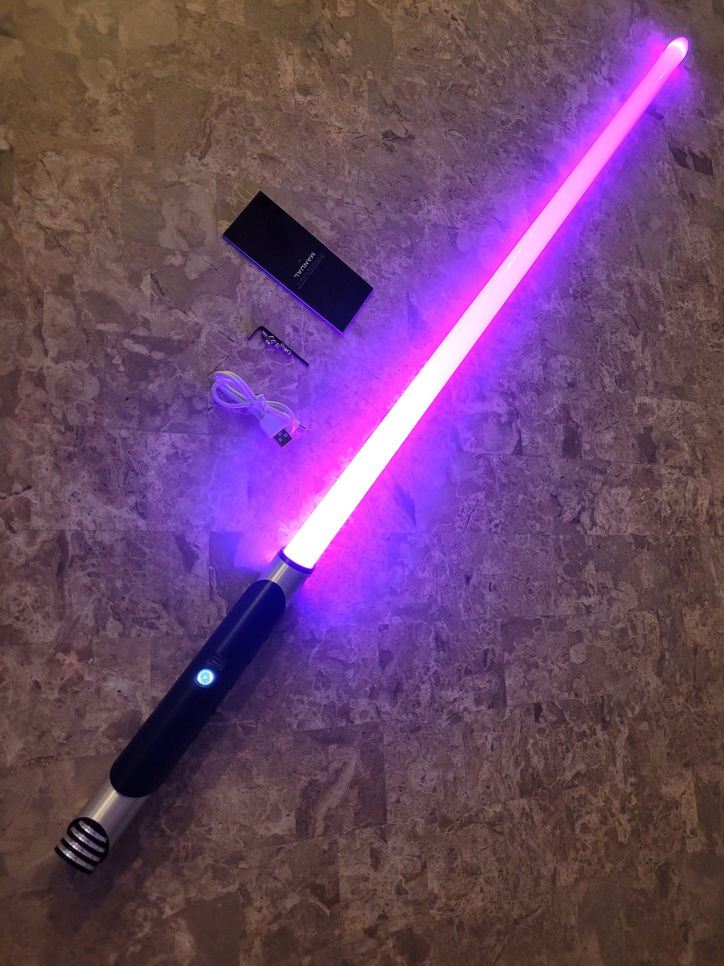 Color Changing Lightsaber with Sound – "Elite Saber" Extremely Durable, Aluminum Hilt, Rounded Shaped Emitter, RGB, Star Wars Bossaber