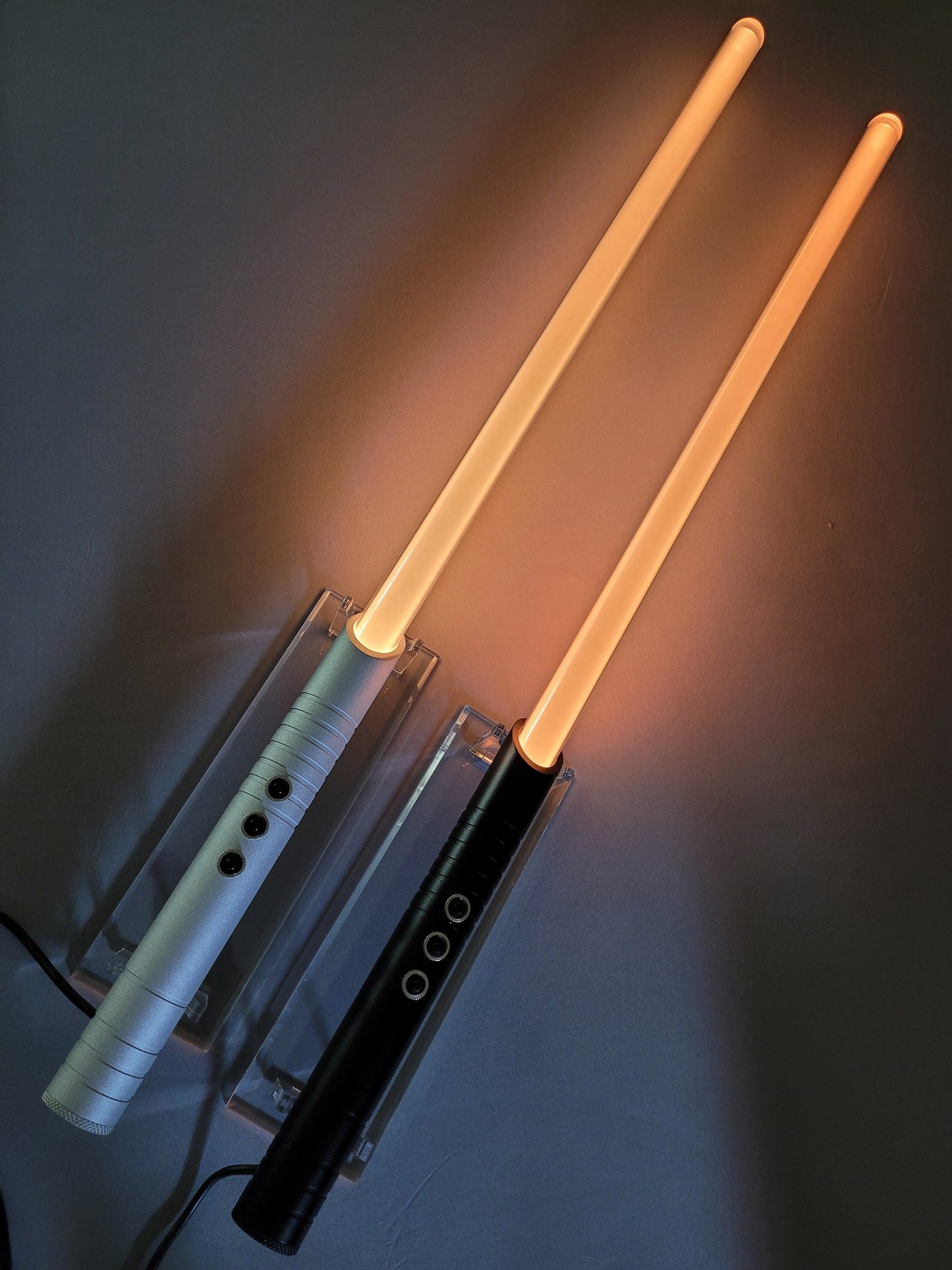 Lightsaber Color Change RGB Lightsaber Lamp Aluminum Hilt 7 Colors in one Star Wars Gift Bossaber Lamp Light wall Plug and USB "The Raver"