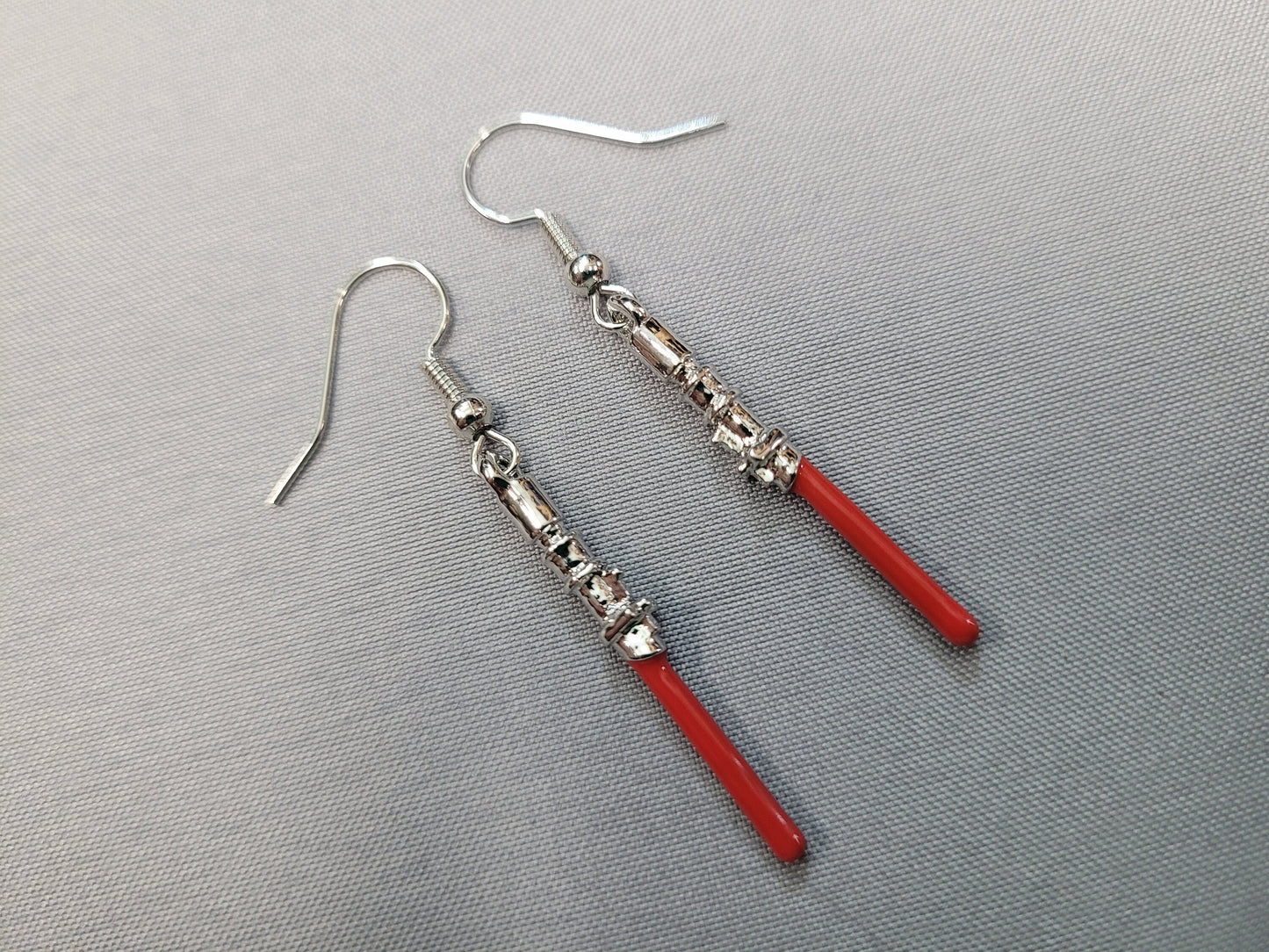 Lightsaber Earrings Red and Blue Dark Side Light Side Sith Jedi Star Wars Gift Bossaber