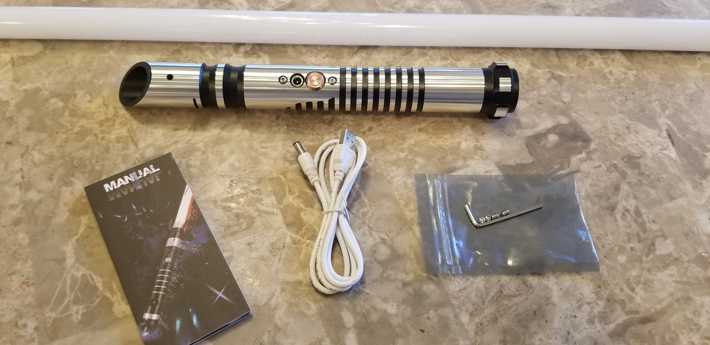 Color Changing Lightsaber with Sound The Fanuc Saber – Extremely Durable, Attractive Aluminum Hilt, Rounded Shaped Emitter, RGB, Star Wars Bossaber