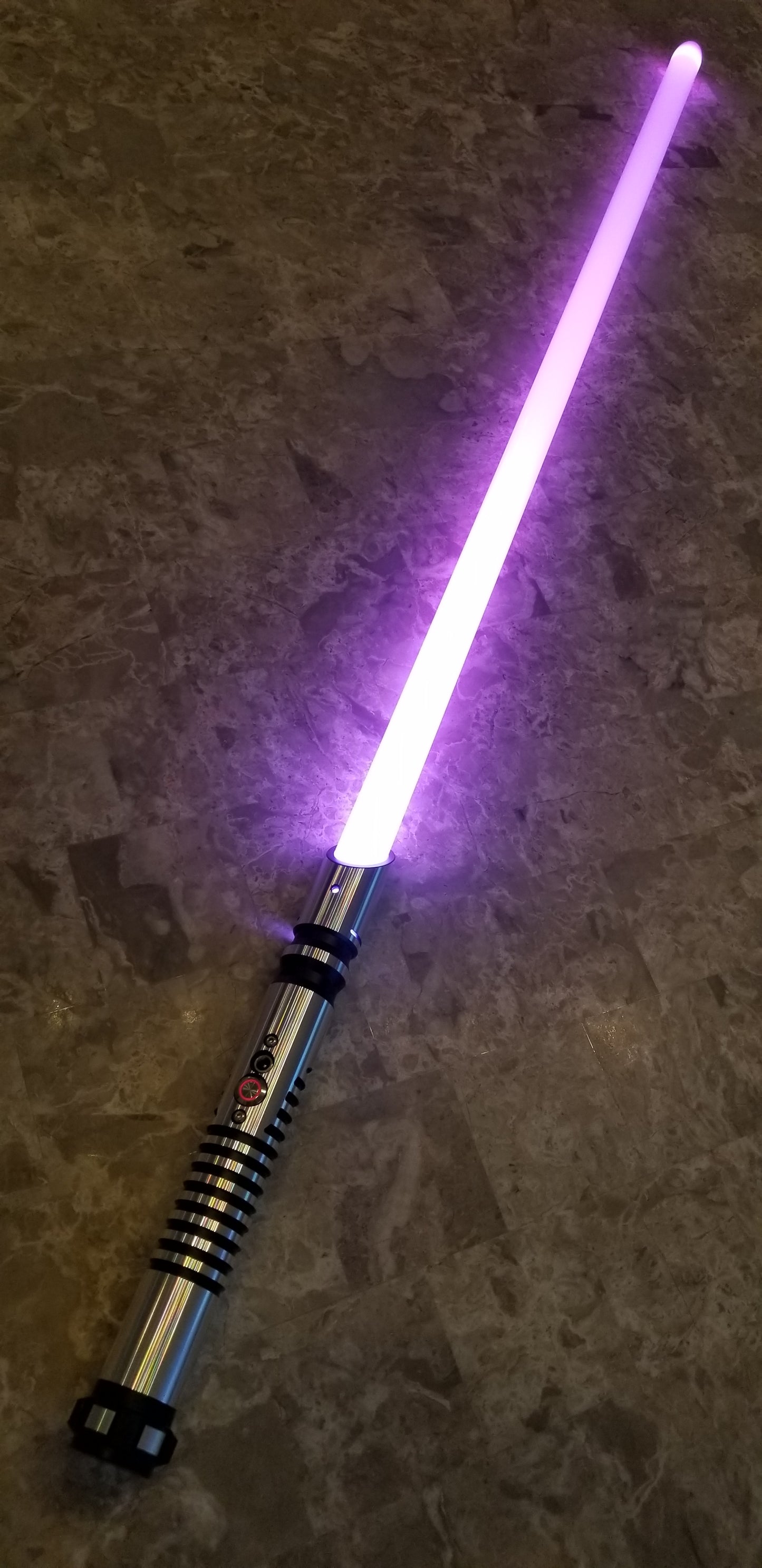 Color Changing Lightsaber with Sound The Fanuc Saber – Extremely Durable, Attractive Aluminum Hilt, Rounded Shaped Emitter, RGB, Star Wars Bossaber