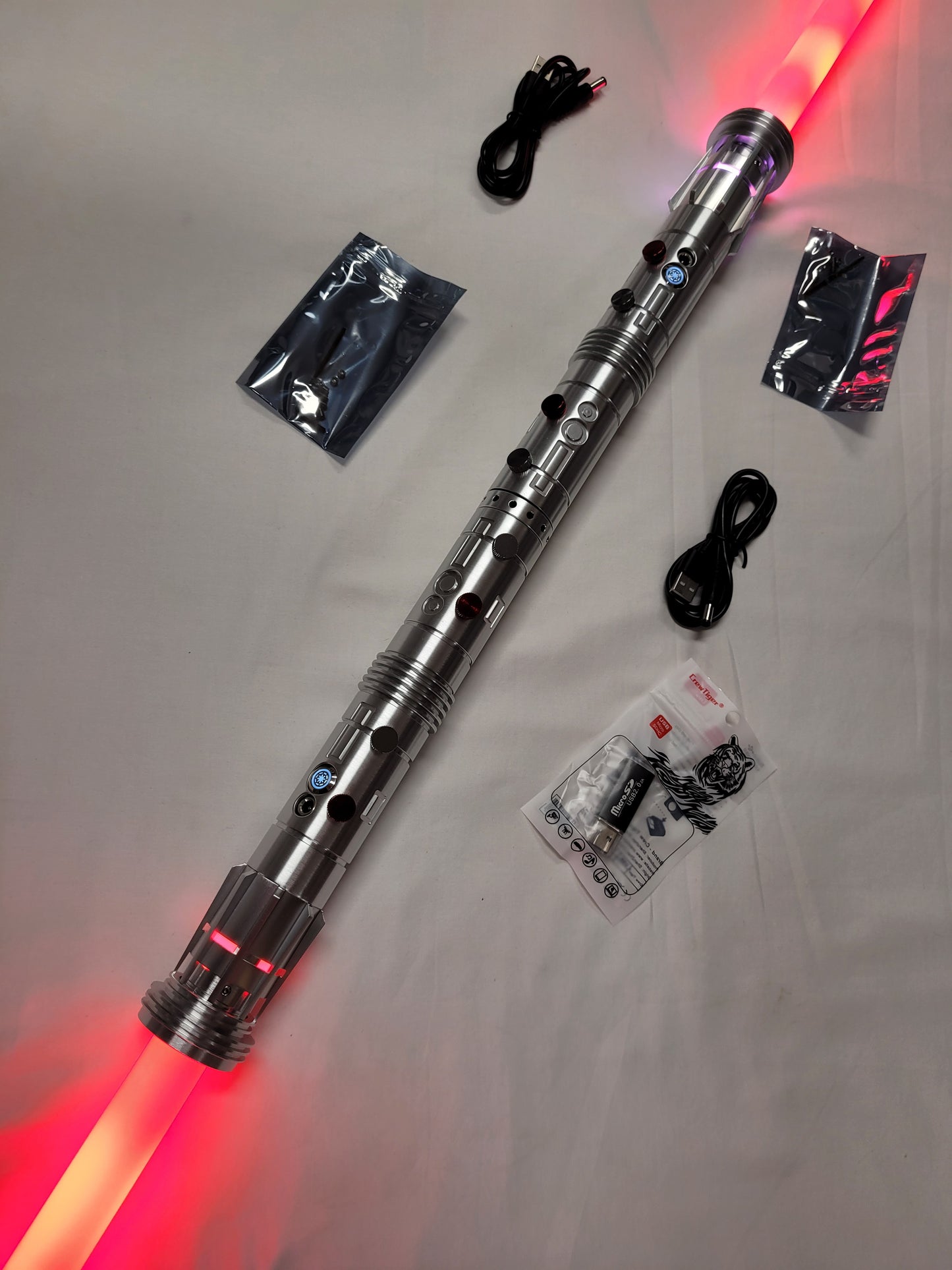 Lightsaber Darth Maul FX Heavy Dueling Infinite Color Change 16 Sound RGB Bluetooth