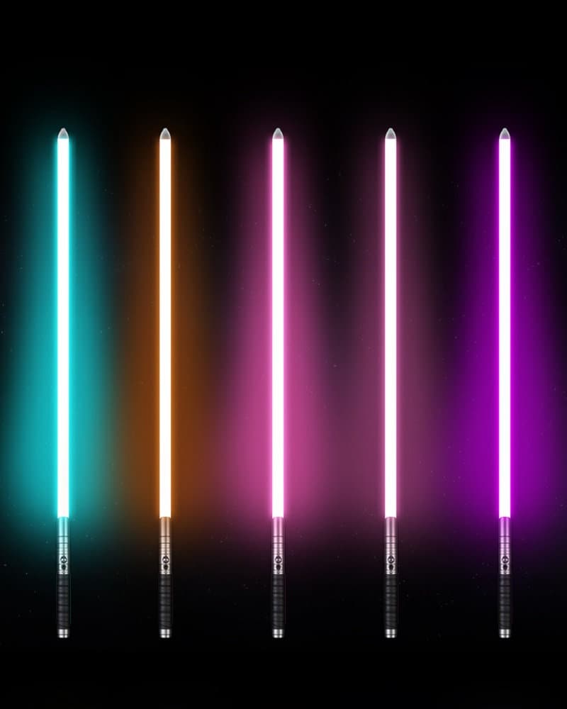 Toy Lightsaber Color Change 16 Sound Bluetooth Connectivity Durable Saber Silver Aluminum Hilt RGB Star Wars Gift Bossaber "The Guardian"