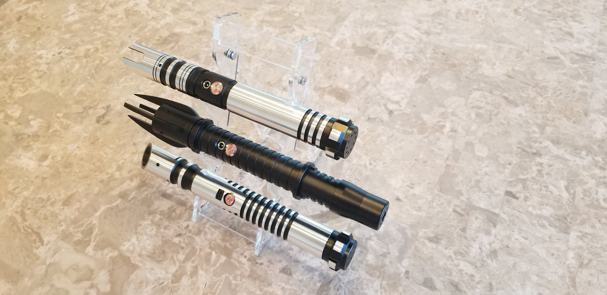 Lightsaber Display Stand Acrylic Lightsaber Stand Holder Extremely Durable Light Saber Rack Holds 3 Sabers Star Wars Bossaber