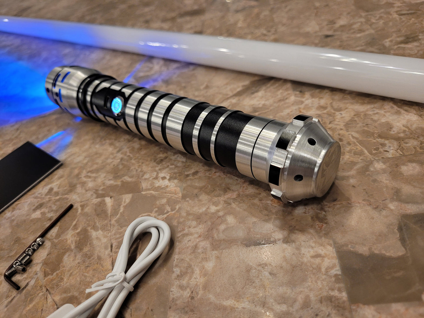 Color Changing Lightsaber with Sound – "IG Assassin Saber" Extremely Durable, Aluminum Hilt, Rounded Shaped Emitter, RGB, Star Wars Bossaber