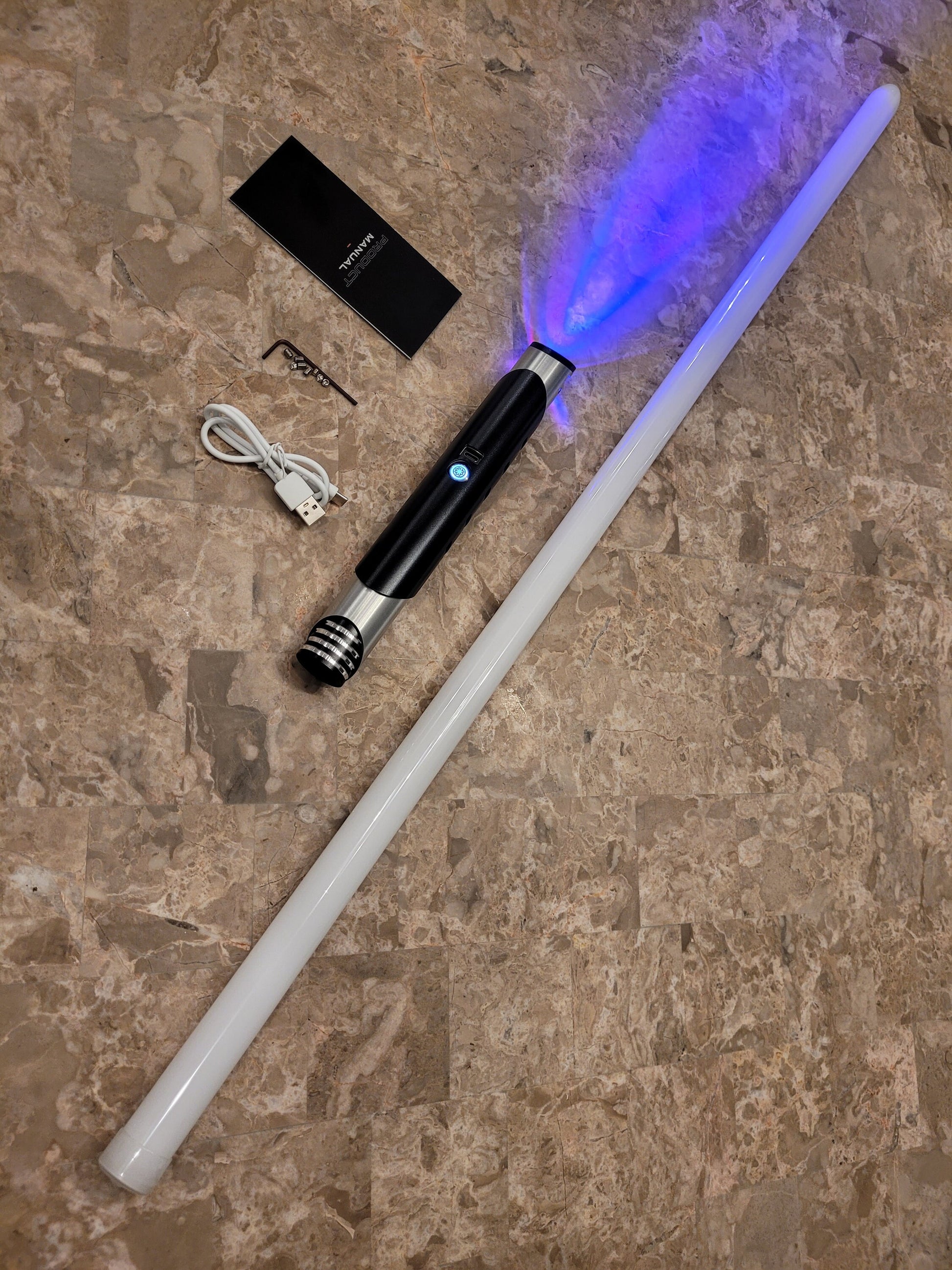 Color Changing Lightsaber with Sound – "Elite Saber" Extremely Durable, Aluminum Hilt, Rounded Shaped Emitter, RGB, Star Wars Bossaber