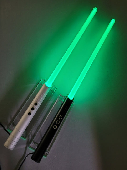 Lightsaber Color Change RGB Lightsaber Lamp Aluminum Hilt 7 Colors in one Star Wars Gift Bossaber Lamp Light wall Plug and USB "The Raver"