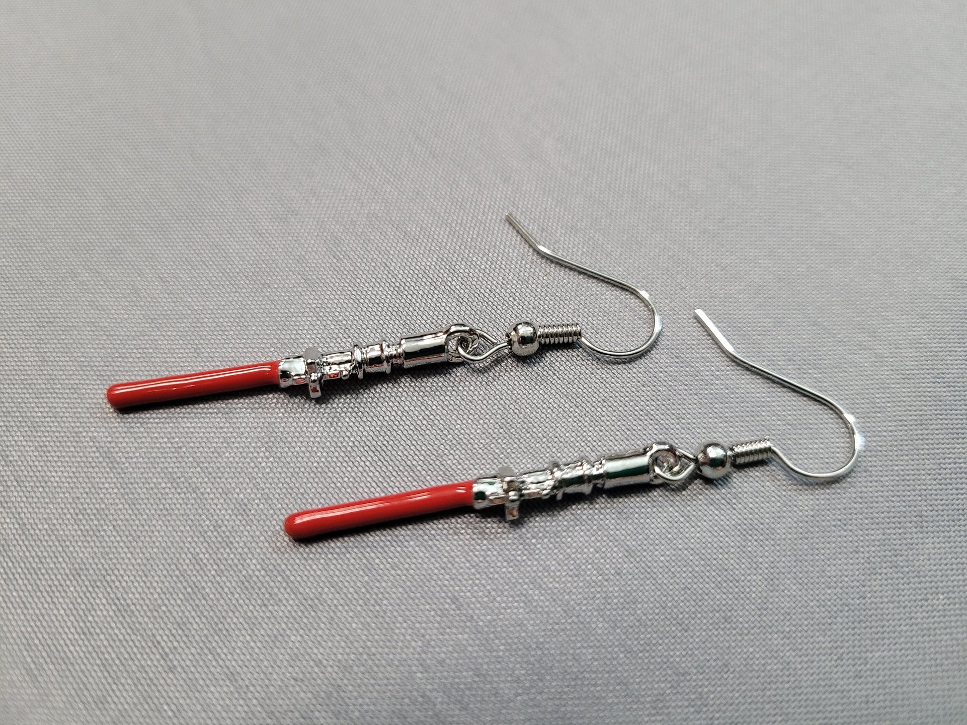 Lightsaber Earrings Red and Blue Dark Side Light Side Sith Jedi Star Wars Gift Bossaber