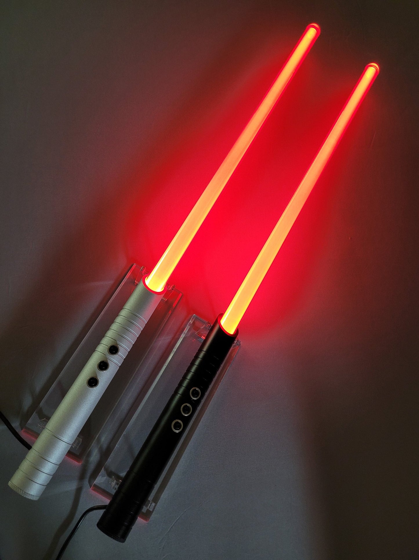Lightsaber Color Change RGB Lightsaber Lamp Aluminum Hilt 7 Colors in one Star Wars Gift Bossaber Lamp Light wall Plug and USB "The Raver"