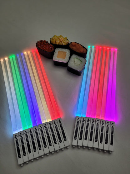 Lightsaber Chopsticks Unleash the Force at Every Meal with Light Up Saber Chopsticks in 9 Galactic Colors Choose Your Side! Jedi or Sith!