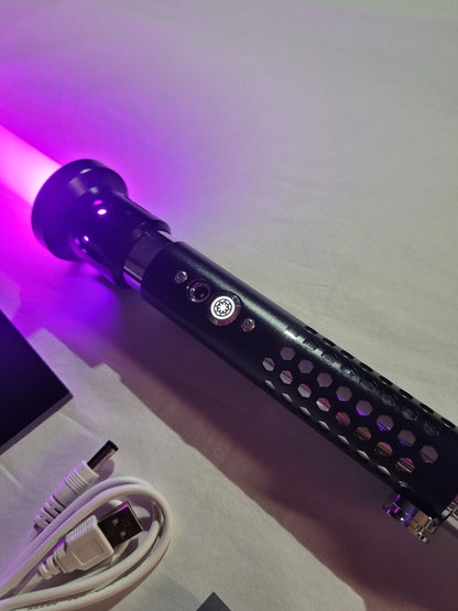 Color Changing Lightsaber with Sound The Hive – Extremely Durable, Attractive Aluminum Hilt, Rounded Shaped Emitter, RGB, Star Wars Bossaber